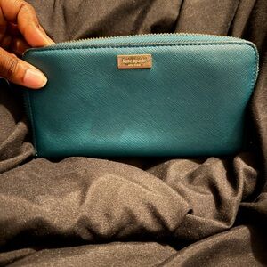 Kate Spade Turquoise Zip-Around Wallet